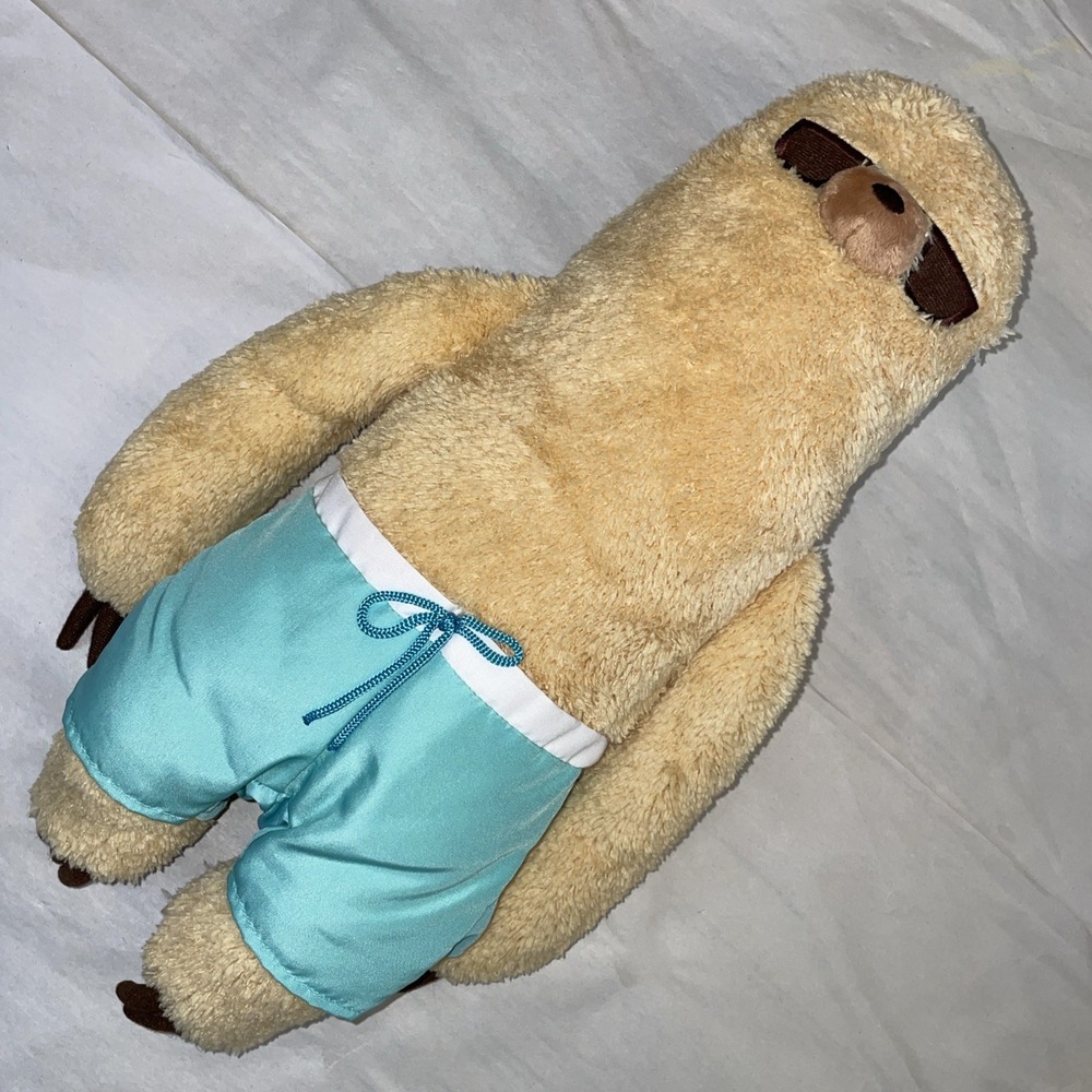 NWT GUND Pusheen Sloth Cool Dude Beach Summer Swim Trunks Shades